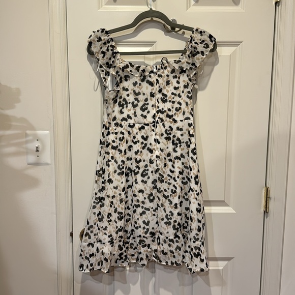 Blue Rain girls dress with cute black, brown print, size 14 - Picture 3 of 4